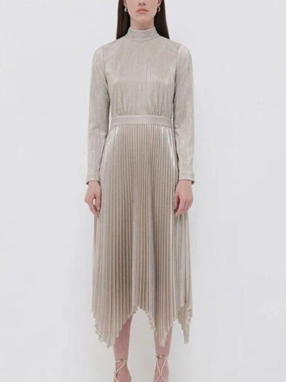 Jonathan Simkhai - Champagne Metallic Gold Dress - Wedding Guest - New - Size 4